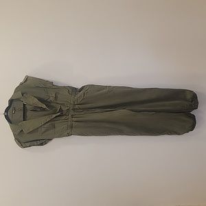 Fashion Nova Green Utility Jumpsuit Size L
